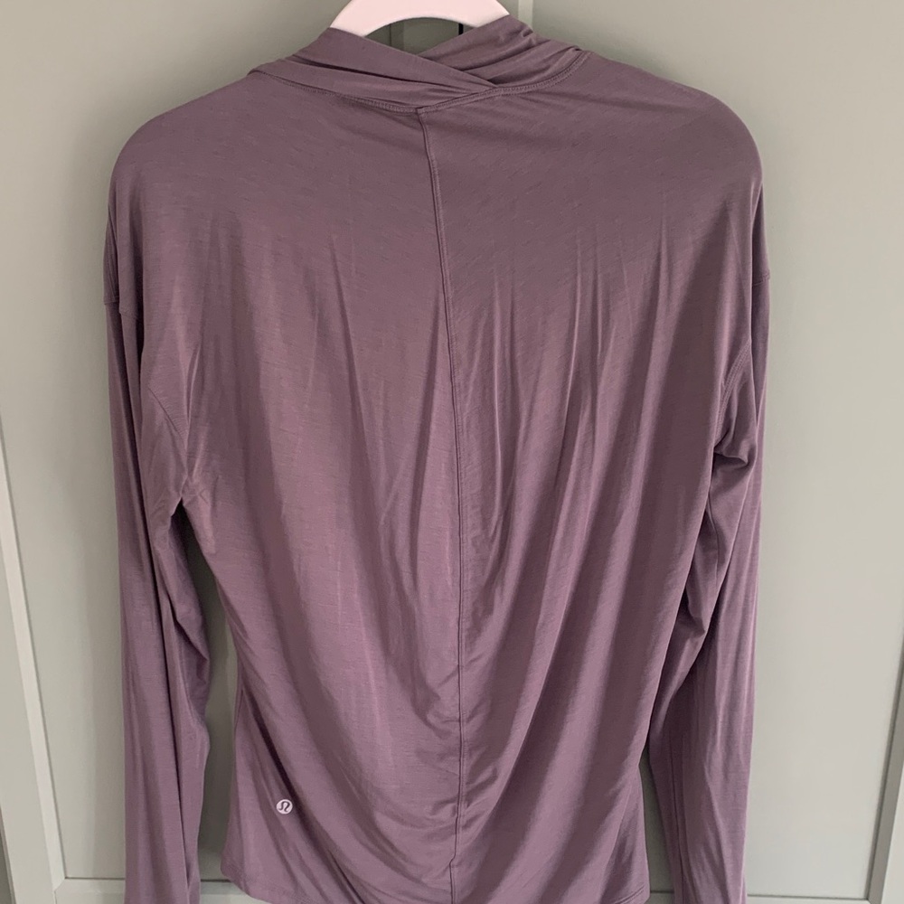 Women's Mauve V-Neck Long Sleeve Shrug Top - Picture 3 of 3